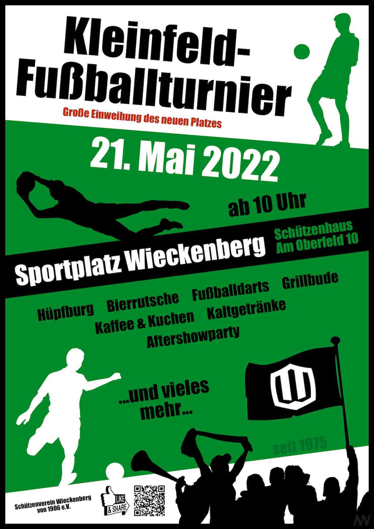 Plakat SV Wieckenberg Kleinfeldfußballturnier 2022